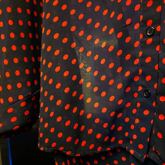 Sans Souci polka dot blouse size small - Picture 3 of 4